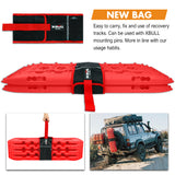 NNEDSZ 2 Pairs Recovery tracks Sand Mud Snow 4WD / 4x4 ATV Offroad Stronger Gen 3.0 - Red