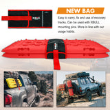 NNEDSZ 2 Pairs Recovery tracks Sand Mud Snow 4WD / 4x4 ATV Offroad Stronger Gen 3.0 - Red
