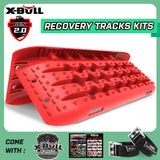 NNEDSZ Recovery tracks 10T Sand Mud Snow RED Offroad 4WD 4x4 2pc 91cm Gen 2.0 - red