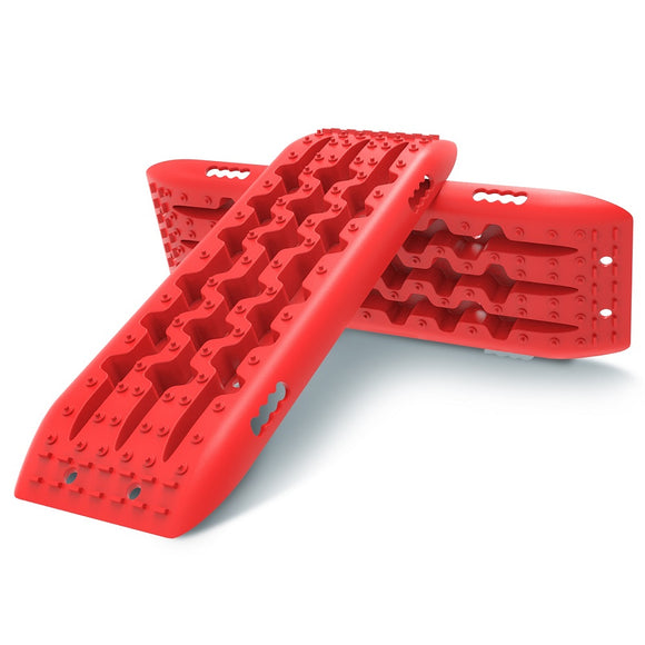 NNEDSZ Recovery tracks 10T Sand Mud Snow RED Offroad 4WD 4x4 2pc 91cm Gen 2.0 - red