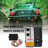 NNEDSZ Winch Solenoid Relay 12V 500A Winch Controller Twin Wireless Remote 4T Block Pulley