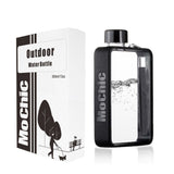 NNEDSZ A5 Flat Water Bottle Portable Travel Mug BPA Free Water Bottle (Black)