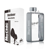 NNEDSZ A5 Flat Water Bottle Portable Travel Mug BPA Free Water Bottle (Grey)