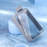 NNEDSZ A5 Flat Water Bottle Portable Travel Mug BPA Free Water Bottle (Grey)