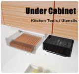 NNEDSZ Under Desk Drawer Slide-out Large Office Organizers and Storage Drawers - Small Clear