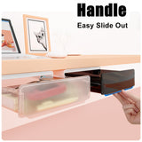NNEDSZ Under Desk Drawer Slide-out Large Office Organizers and Storage Drawers - Small Clear