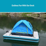 NNEDSZ Inflatable Floating Fishing Dock Platform For Adults And Children - Plus Version