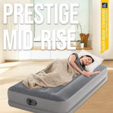 NNEDSZ Twin Dura-Beam Prestige Air Bed Built-In USB Electric Pump for Easy Inflation and Deflation
