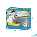NNEDSZ Twin Dura-Beam Prestige Air Bed Built-In USB Electric Pump for Easy Inflation and Deflation