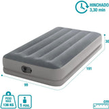 NNEDSZ Twin Dura-Beam Prestige Air Bed Built-In USB Electric Pump for Easy Inflation and Deflation