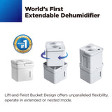 NNEDSZ Midea Cube dehumidifier with smart wi-fi, 12L tank for up to 20L per day dehumidification MDDM20