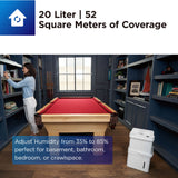 NNEDSZ Midea Cube dehumidifier with smart wi-fi, 12L tank for up to 20L per day dehumidification MDDM20