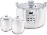 NNEDSZ Joyoung White Porclain Slow Cooker 1.8L with 3 Ceramic Inner Containers