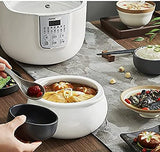 NNEDSZ Joyoung White Porclain Slow Cooker 1.8L with 3 Ceramic Inner Containers