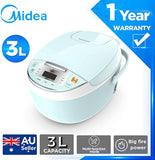 NNEDSZ Midea 3L Multi Function Smart Kitchen Electric Rice Cooker 605W Green Color