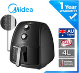 NNEDSZ Midea 4L 1500W Multi-functional Air Fryer - Black