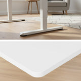 FORTIA Sit To Stand Standing Desk, 120x60cm, 72-118cm Electric Height Adjustable, White