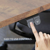 NNEDSZ Fortia Sit To Stand Up Standing Desk, 120x60cm, 72-118cm Electric Height Adjustable, 70kg Rated, Walnut Style/Black Frame