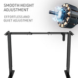 NNEDSZ Fortia Sit To Stand Up Standing Desk, 140x60cm, 72-118cm Electric Height Adjustable, 70kg Rated, Oak Style/Black Frame