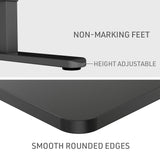 NNEDSZ Fortia Sit To Stand Up Standing Desk, 140x60cm, 72-118cm Electric Height Adjustable, 70kg Rated, Oak Style/Black Frame