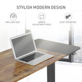 NNEDSZ Fortia Sit To Stand Up Standing Desk, 140x60cm, 72-118cm Electric Height Adjustable, 70kg Rated, Oak Style/Black Frame