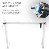 NNEDSZ Fortia Sit To Stand Up Standing Desk, 120x60cm, 72-118cm Electric Height Adjustable, 70kg Rated, White/White Frame