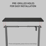 NNEDSZ Fortia 140x60cm Desktop for Adjustable Electric Standing Desk, Black