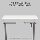 NNEDSZ Fortia 140x60cm Desktop for Adjustable Electric Standing Desk, White