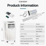 NNEDSZ CARSON 3in1 Portable Air Conditioner 6000BTU Mobile Fan Cooler Cooling