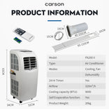 NNEDSZ CARSON Portable Air Conditioner Mobile Fan Cooler Cooling Dehumidifier 9000BTU