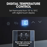 NNEDSZ POLYCOOL 33L 12 Bottle Wine Bar Fridge Countertop Cooler Compressor Mirrored Glass Door, Black