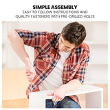 NNEDSZ Kingston Slumber Wooden Single Sofa Bed Frame with Storage Drawers - White