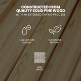 NNEDSZ KINGSTON SLUMBER King Single Wooden Timber Bed Frame, Grey