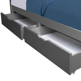 NNEDSZ Kingston Slumber Trundle Storage Under Bunk Bed Drawers, 2 Pieces, Grey