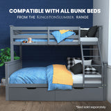 NNEDSZ Kingston Slumber Trundle Storage Under Bunk Bed Drawers, 2 Pieces, Grey