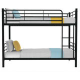 NNEDSZ Kingston Slumber 2in1 Single Metal Bunk Bed Frame, with Modular Design, Dark Matte Grey
