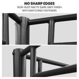 NNEDSZ Kingston Slumber 2in1 Single Metal Bunk Bed Frame, with Modular Design, Dark Matte Grey