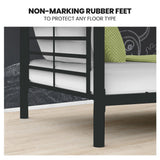 NNEDSZ Kingston Slumber 2in1 Single Metal Bunk Bed Frame, with Modular Design, Dark Matte Grey