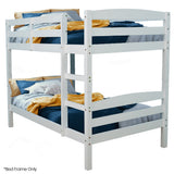 NNEDSZ KINGSTON SLUMBER Single Bunk Bed Frame, Solid Pine 2-in-1 Modular Design, White