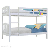NNEDSZ Kingston Slumber Wooden Kids Bunk Bed Frame, with Modular Design that can convert to 2 Single, White