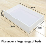 NNEDSZ Kingston Slumber Trundle Under Bed Storage Drawers, 2 Pieces, White