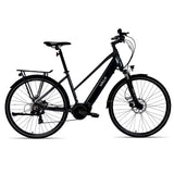NNEDSZ VALK Metro MT 5 + Electric Hybrid Bike, Mid-Drive, Mixte Frame, Medium, Dark Grey