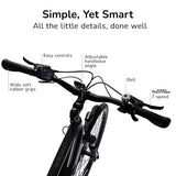 NNEDSZ VALK Metro MT 5 + Electric Hybrid Bike, Mid-Drive, Mixte Frame, Medium, Dark Grey