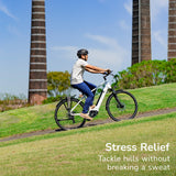 NNEDSZ VALK Electric Bike Metro TR 5 + Hybrid Ebike Alloy Up to 85km w/ Battery 36V, Medium, White