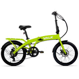 NNEDSZ VALK Shuttle 5 Electric Folding Bike, Gen II, 20" Tyres, Shimano 7-Speed, Lime Green