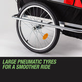 NNEDSZ Tag-Along Kids Bike Trailer Child Bicycle Pram Stroller Children Wheel Jogger Red