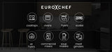 NNEDSZ EUROCHEF 10L Electric Digital Air Fryer with Rotisserie, Rotating Fry Basket, Rack and Tongs, White