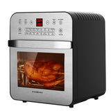 NNEDSZ EUROCHEF 16L Digital Air Fryer Electric Airfryer Rotisserie Large Big Dry Cooker, Silver