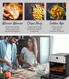 NNEDSZ EUROCHEF 16L Digital Air Fryer Electric Airfryer Rotisserie Large Big Dry Cooker, Silver