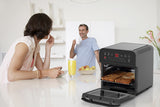 NNEDSZ EUROCHEF 16L Air Fryer Electric Digital Airfryer Rotisserie Large Big Dry Black